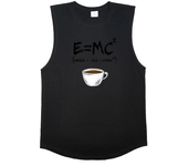Sports Tank Tops E=MC Energy = Milk X Coffee Printed Cotton Gym Clothing Fitness Vest Bodybuilding Sleeveless Muscle Tanktop