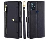 Magnético Multifuncional Moda Cremallera Funda de Cuero Solapa OnePlus Nord N10 5G, Cuerda Colgante Funda protectora