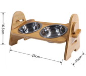 Dog Double Bowls Adjustable Elevated Feeder Pet Feeding Raise Cat Food Water Bowls with Stand Stainless Steel Lift Tabel for Dog