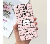 For Redmi 9 9C NFC 9A Case Liquid Silicone TPU Bumper Flower Jelly Women Fashion Coque Bumper For Xiaomi Redmi 9c Redmi9 Capas