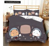 Kawaii Bubu and Dudu 3D Printing Anime Bedding Set Duvet Cover Comforter Bed Single Twin Full King Queen Size Bedding Set Kids