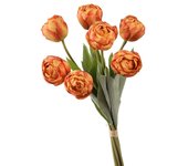 7 Heads Artificial Tulip Branches Realistic Handmade Silk Tulip Flower Real Touch Fake Flowers Wedding Party Decor
