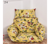 Hanging Swing Egg Chair Cushion Cover Patio Large Round Papasan Pad Detachable Garden Lounger Cushion Cover  (No Filling)
