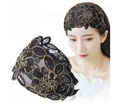 Head Hoop Hair Bands Vintage Lace Bands Floral Printed Broadside Embroidery Flower Headband for Women Girls