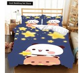 Kawaii Bubu and Dudu 3D Printing Anime Bedding Set Duvet Cover Comforter Bed Single Twin Full King Queen Size Bedding Set Kids