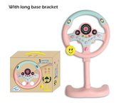 Volante de simulación eléctrica para niños, juguete educativo con luz y sonido, copiloto, coche para niños, juguete Vocal