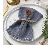 10pcs Vintage Rustic Cotton Napkins Retro Burr Soft and Absorbent Napkin Cloth Linen for Wedding Party Table Decorations