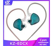 KZ EDCX Wired Headset Hanging In Ear Earbuds 3.5mm AUX Headphones With MIC Game Sport Monitor Noice Cancelling Earphones