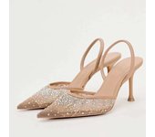 White Embroidered Mesh Sgback Shoes Women Fashion Pointed Toe High Heels Lady Casual Stilettos Summer Heeled Sandals Pumps