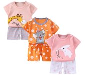 Set di 3 Magliette a Maniche Corte per Bambini Neonato Ragazzi Ragazzino, a Mezza Manica,Confezione da 6 (6 MESI-5 Anni)