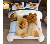 Cloudboi Dog Art Duvet Cover Set King Queen Double Full Twin Single Size Bed Linen Set