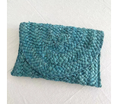 Bolso de paja de cáscara de maíz para mujer, bolsa de mano tejida a mano, sobre, largo, para playa, verano, 2025