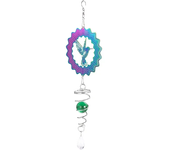 Gradient Color Wind Spinner Stabilizer Gazing Ball Spiral Tail Tree of Life Wind Chimes Catcher Pendant Garden Hanging Decor