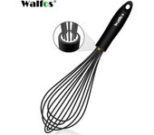 Walfos 1pcs/3set Multifunctional Rotating Manual Whisk Mixer Mini Plastic Kitchen Whisk Baking Tool Silicone Whisk