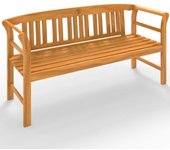 Banco de Jardín Rose Madera Eucalípto Exteriores 158x43x82cm Certif. FSC® 3 Plazas Patio
