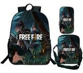 3Pcs Set School bags with Lunch bag Pencil Case,Custom Backpack Add with Your Logo or text , Kids Bags with 3D Football Printed