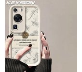 KEYSION Luxury Retro Flower Case for Huawei P60 Pro Soft Silicone Shockproof Phone Back Cover for Huawei P50 Pro P40 Lite P30