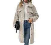 Abrigo de mujer otoño e invierno cortavientos de mujer abrigo de felpa otoño e invierno piel solapas top de felpa