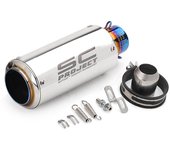 Motorcycle Exhaust Pipe Motorbike Motocross Racing Escape Exhaust Muffler Canister Tail pipe End Pipe For z900 R3 R25 MT09 etc