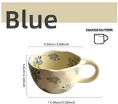 Tazas de cerámica Tazas de café Pellizcadas a mano Flor irregular Leche Taza de té Ins Taza de desayuno de avena de estilo coreano Vasos de cocina