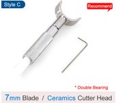 Extendable Leather Manual Carving Knife,Rotate Cutter Head Whirling Ceramic Steel Sculpture Enchase Printing DIY Cowhide Tools