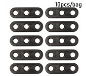 10pcs Black 3 Holes Camping Tent Accessory Wind Ropes Buckle Tightening Hook Rope Fastener Tensioner Lock