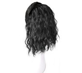 Korean Style Synthetic Headband Wigs Hairpieces Clip in Half Headband Wig Fake Hair Natural Short Wavy Curly Bob Hair Party