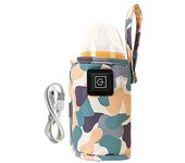 Calentador de botellas de agua y leche con USB, bolsa aislante de viaje para cochecito de bebé