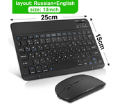 Mini Bluetooth Keyboard Wireless Keyboard Rechargeable For Phone Tablet Russian Spanish Keyboard For Android ios Windows