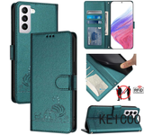 Ranura De Tarjeta Anti - Caída Para Samsung Galaxy S21 S22 S23 Fe Ultra Plus 5G Solapa Billetera Con Carcasa De Teléfono Sólido