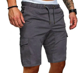 Pantalones cortos informales para hombre, pantalones cortos Cargo de verano para gimnasio, deporte, correr, entrenamiento, pantalones Cargo, pantalones para correr, pantalones cortos sólidos con cordón para correr para hombre