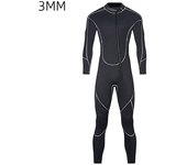 DEMMET 1.5/3MM Neoprene One-piece Wetsuit Men's Long Sleeves Front Unzipper To Keep Warm And Cold Surf Snorkeling Kayak