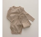 Conjunto De Ropa Para Bebé Niña Primavera Nueva Nacida Con Bodysuit Y Pantalones Ropa Infantil Para 0-2Años Moda Comoda Material Algodón Tratamiento De Fibra