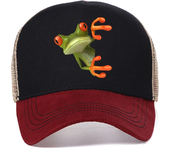 Gorra de verano con visera para hombre, gorro con estampado 3D de I Love Frogs, estilo Hip Hop, Snapback, malla ajustable