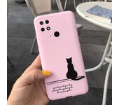 For Redmi 10C Case Redmi 10a Cover Couple Heart Cartoon Cute Cat Liquid Silicone Bumper On Xiaomi Redmi 10a Redmi10c NFC Cases