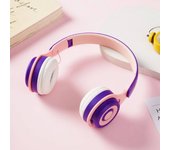 VAORLO Wireless Bluetooth Headphone Head-Mounted iOS Android Universal New Macaron Student Children Game Wireless Headset