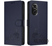 For Huawei Glory Nova 70 9 80 90 X50i Pro Lite Se 4G 5G Carcasa De Color Sólido Impresa Kitten Set Completo De Protección