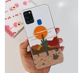 For Galaxy A21s Phone Case Oil Flower Butterfly Painting Soft Clear Housing For Samsung Galaxy A21s SM-217F TPU Silcione Capas