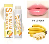 1 Piece Sunscreen Lip Balm SPF 30 UVA Protection Lips Moisturizer Watermelon Coconut Banana Flavor Colorless Lipstick Sun Care