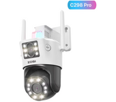 ZOSI C298 Max 4K 8MP Dual-Lens(2x4MP) Wired WiFi PTZ Security Camera Outdoor with Wide Angle 8X Hybrid Zoom 360° Surveillane