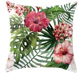 Tropical Plant Banana Leaf Pillowcase Office Fabric Sofa Cushion Cover Home Ultra Soft Short Plush Pillowcase