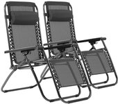 Silla plegable gravedad cero pack de 2 sillas tumbona ajustable sillón reclinable con reposacabeza gravedad, medida 190x58x30, peso 6kilos  cero para playa, jardín, terraza, patio