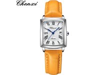 Casual pareja reloj marca calendario reloj de cuarzo cuadrado cinturón reloj