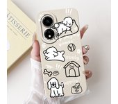 For Honor X5 Plus HonorX5 Phone Case Soft Matte Silicone Capa Huawei Honor X5Plus Funda Goothic Style Cartoon Flower Back Cover