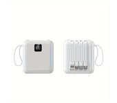 Mobile Power Bank, Charge 5 Devices Simultaneously, Fast Charging, Lightweight & Detachable Cable, Smart Mobile charger, LED Light, Compatible with All iPhone/ iPad/ Android, Convenient for Travel/ Business Trip.