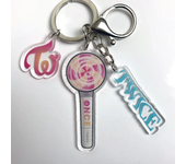 Kpop Idol Group Lightstick Keychain Mini Light Stick Lamp Pendant Key Chain Fans Collection Gifts Car Key Jewelry Key Ring