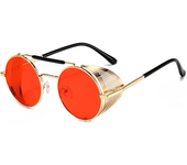 Gafas de sol redondas de Metal para hombre y mujer, lentes de sol Punk con montura Retro, gafas de sol de buena aumens, Devil Crowley, David Tennant, gafas de Cosplay Uv