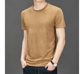 2025 Summer New Middle aged Breathable Ice Silk Dragon Head Jacquard High end Business Men's Short Sleeve