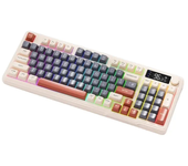 M96 Teclado inalámbrico Bluetooth de doble modo para juegos mecánicos PBT Ball Cap con mando de pantalla