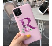 For Samsung Galaxy A12 Case Cute Letters Phone Cover Silicon Back Cases For Samsung A12 A 12 A125F Soft TPU Bumper Coque Flower